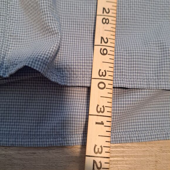 Orvis Shirt Men XXL Blue Button Down Short Sleeve Vented Fishing Hiking Tech - Picture 13 of 15